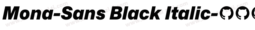 Mona-Sans Black Italic字体转换